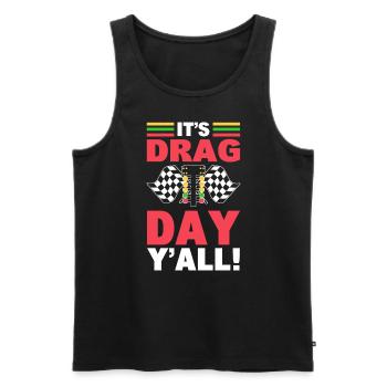 Drag-Racing-Liebhaber Rennfahrer - Männer Premium Bio Tank Top - Schwarz - Vorne - Michal (187cm)