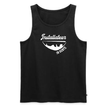 Installateur Rente Rentner Installateure Ruhestand - Männer Premium Bio Tank Top - Schwarz - Vorne - Michal (187cm)