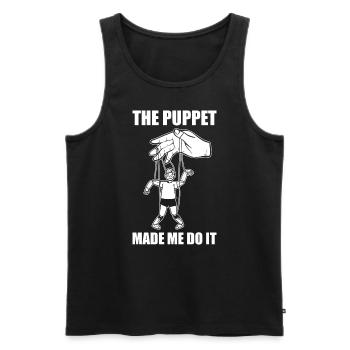 Lustiger Bauchredner-Puppenspieler Puppenmacher - Männer Premium Bio Tank Top - Schwarz - Vorne - Michal (187cm)