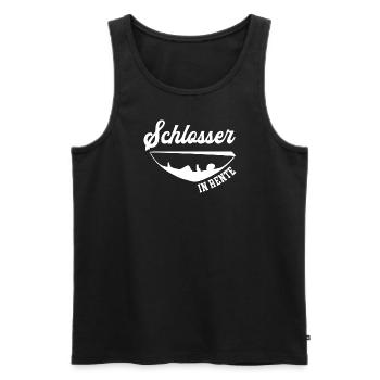 Schlosser Rente Rentner Schlosserei Ruhestand - Männer Premium Bio Tank Top - Schwarz - Vorne - Michal (187cm)