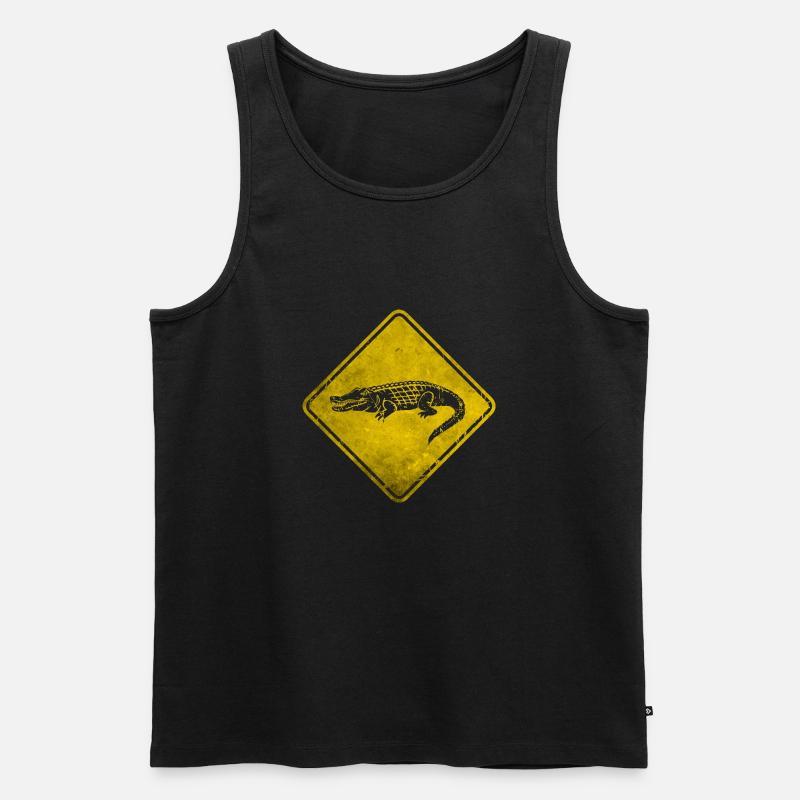 Crocodile - Männer Premium Bio Tank Top - Schwarz