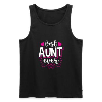Aunt Auntie B.A.E. Best Aunt Ever Birthday Gift - Men's Premium Organic Tank Top - black - Front - Michal (187cm)