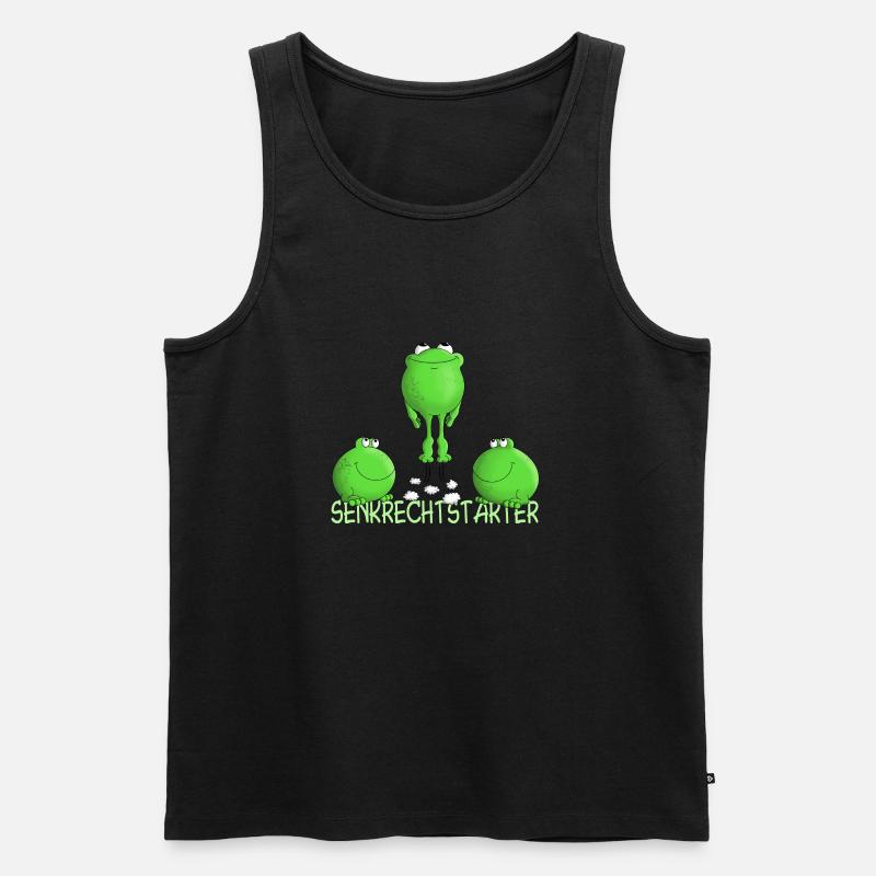 Start - Abheben - lustig - Männer Premium Bio Tank Top - Schwarz
