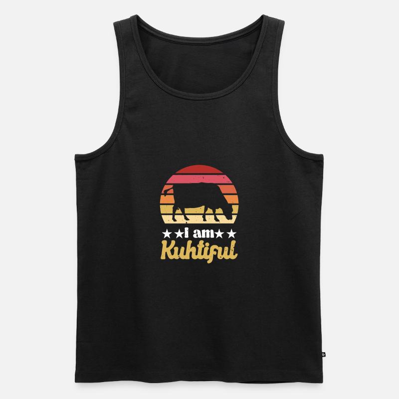 Kuhtiful Kuh - Männer Premium Bio Tank Top - Schwarz