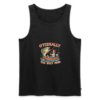 Officially the Best Mom Fishing - Men's Premium Organic Tank Top - black - Front - Michal (187cm)
