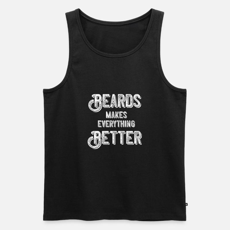 Beards makes everything better - Männer Premium Bio Tank Top - Schwarz