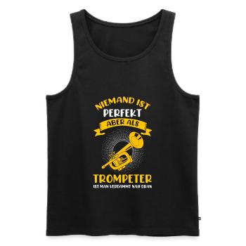 Trompeter Trompete Blasinstrument Jazz Musiker - Männer Premium Bio Tank Top - Schwarz - Vorne - Michal (187cm)
