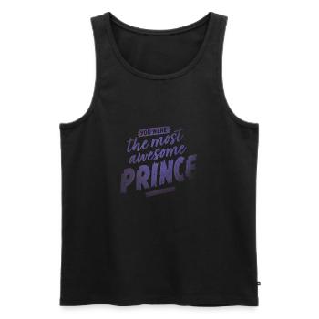 awesome Prince in Purple - Männer Premium Bio Tank Top - Schwarz - Vorne - AI Model Male 178 light (178cm)