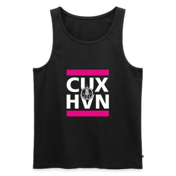 Cuxhaven Kugelbake Anker Herz maritim cuxhvn - Männer Premium Bio Tank Top - Schwarz - Vorne - AI Model Male 178 light (178cm)