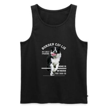 Border Collie - Agilite - Beste Hunde - Männer Premium Bio Tank Top - Schwarz - Vorne - Michal (187cm)