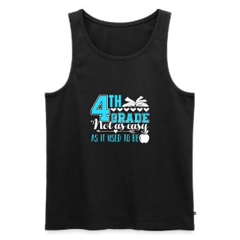 4th Grade Teacher Not As Easy As It Used To Be - Men's Premium Organic Tank Top - black - Front - Michal (187cm)