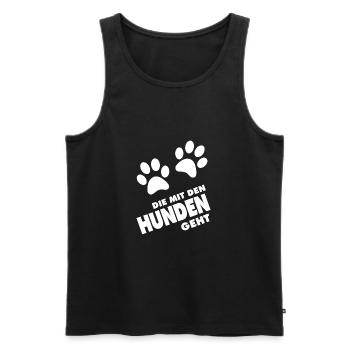Die mit den Hunden Geht - Männer Premium Bio Tank Top - Schwarz - Vorne - Michal (187cm)