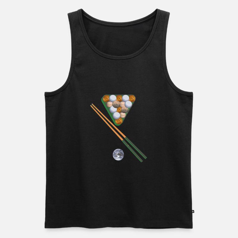 billard,planeten,planet,erde,spiel - Männer Premium Bio Tank Top - Schwarz