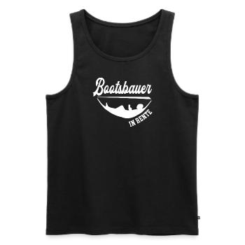 Bootsbauer Rente Rentner Bootsbau Ruhestand - Männer Premium Bio Tank Top - Schwarz - Vorne - Michal (187cm)