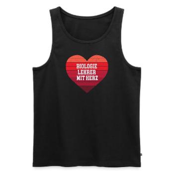 Biologie Lehrer mit Herz Danke Bester Biolehrer - Männer Premium Bio Tank Top - Schwarz - Vorne - AI Model Male 178 light (178cm)