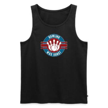 Bowling Was Sonst Bowlen Team Mannschaft Kegeln - Männer Premium Bio Tank Top - Schwarz - Vorne - AI Model Male 178 light (178cm)