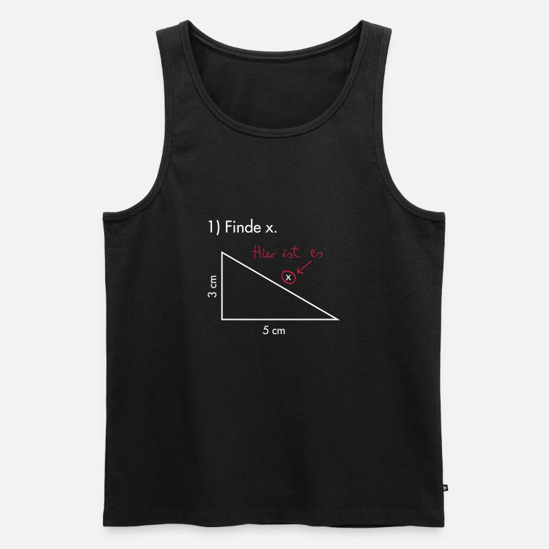 Finde X - Männer Premium Bio Tank Top - Schwarz