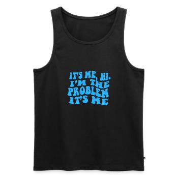 Ich bin es Hallo, ich bin das Problem - Männer Premium Bio Tank Top - Schwarz - Vorne - AI Model Male 178 light (178cm)