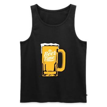 Beer design - Men's Premium Organic Tank Top - black - Front - AI Model Male 178 light (178cm)
