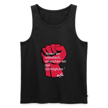 "Seien wir realistisch, Che Ernesto Guevara - Männer Premium Bio Tank Top - Schwarz - Vorne - AI Model Male 178 light (178cm)