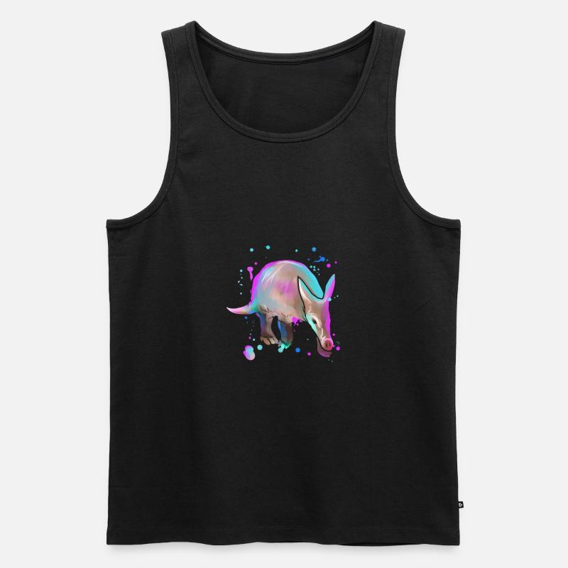 Erdferkel Aardvark Geschenk - Männer Premium Bio Tank Top - Schwarz