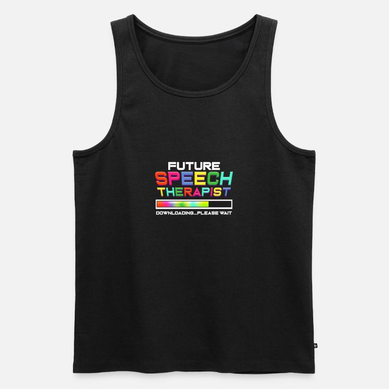 Logopäde Sprachtherapeut Logopädin - Männer Premium Bio Tank Top - Schwarz