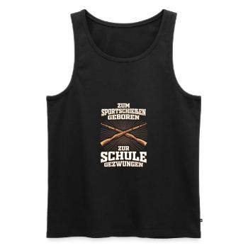 Zum Sportschießen Geboren Sportschütze Schießsport - Männer Premium Bio Tank Top - Schwarz - Vorne - Michal (187cm)