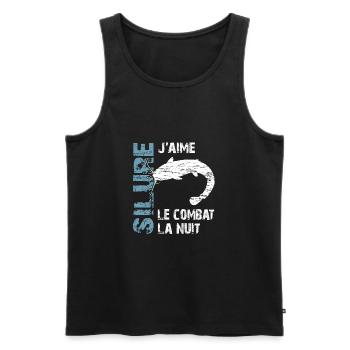 Pêche au silure Combat avec le silure Pêche sporti - Débardeur bio Premium Homme - noir - Devant - Michal (187cm)
