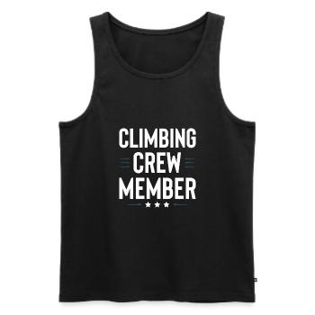 Climbing Crew - Men's Premium Organic Tank Top - black - Front - Michal (187cm)