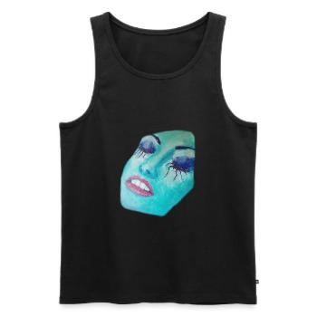 sleep - Men's Premium Organic Tank Top - black - Front - Michal (187cm)