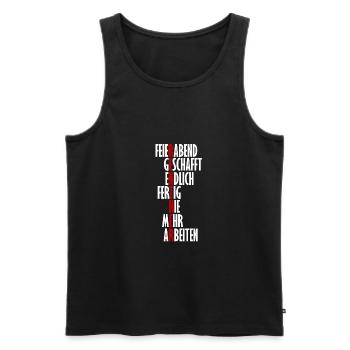 Rente Rentner Rentnern Pensionierung Spruch Opa - Männer Premium Bio Tank Top - Schwarz - Vorne - AI Model Male 178 light (178cm)
