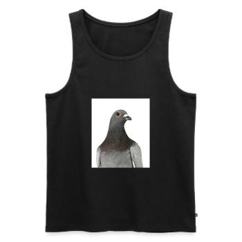 Taube. Pigeon - Männer Premium Bio Tank Top - Schwarz - Vorne - Michal (187cm)