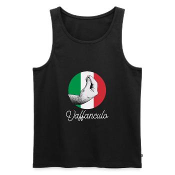 Vaffanculo Italienisch Italiener Italien Lustig - Männer Premium Bio Tank Top - Schwarz - Vorne - Michal (187cm)