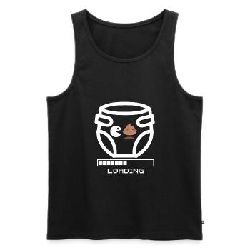papa gamer humour - Débardeur bio Premium Homme - noir - Devant - Michal (187cm)