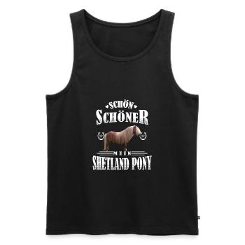 Schön Schöner Mein Shetland Pony - Männer Premium Bio Tank Top - Schwarz - Vorne - Michal (187cm)