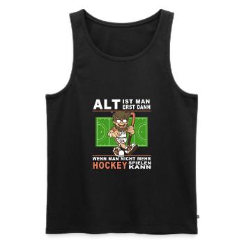hockey senioren sport feldhockey alt hockeyspieler - Männer Premium Bio Tank Top - Schwarz - Vorne - Michal (187cm)