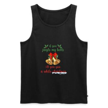 If you jingle my bells get a white christmas - Men's Premium Organic Tank Top - black - Front - AI Model Male 178 light (178cm)