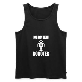 Ich bin kein Roboter - Männer Premium Bio Tank Top - Schwarz - Vorne - AI Model Male 178 light (178cm)