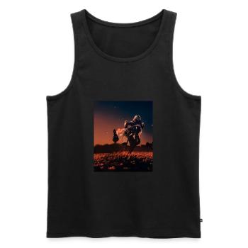great ART on great PEOPLE - Männer Premium Bio Tank Top - Schwarz - Vorne - AI Model Male 178 light (178cm)