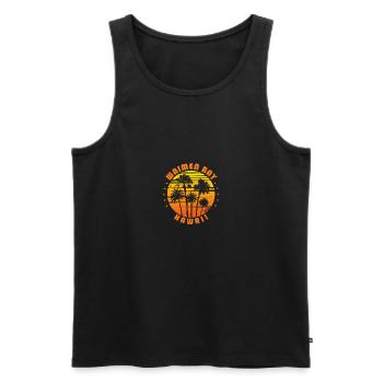 Retro Waimea Bay Oahu Hawaii Souvenir Vintage - Débardeur bio Premium Homme - noir - Devant - Michal (187cm)