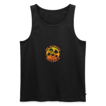 Retro San Clemente California Souvenir Vintage - Männer Premium Bio Tank Top - Schwarz - Vorne - Michal (187cm)