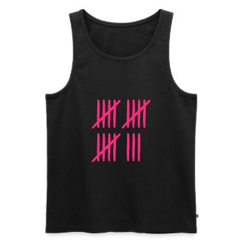 18th Birthday Tally Sheet - Men's Premium Organic Tank Top - black - Front - Michal (187cm)