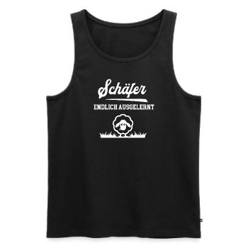 Schäfer Endlich Ausgelernt Lehrling Azubi Lehre - Männer Premium Bio Tank Top - Schwarz - Vorne - Michal (187cm)