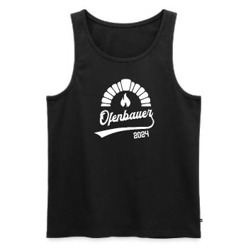 Ofenbauer 2024 Ausbildung Prüfung Ofenbau Azubi - Männer Premium Bio Tank Top - Schwarz - Vorne - AI Model Male 178 light (178cm)