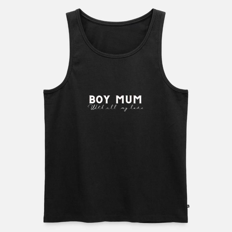 Boy Mum - Männer Premium Bio Tank Top - Schwarz