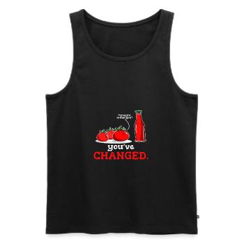 Tomato Ketchup Funny Tomayra Graphic Design - Men's Premium Organic Tank Top - black - Front - Michal (187cm)