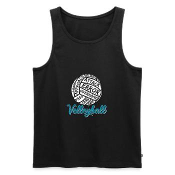 Volleyball Sports Ball - Männer Premium Bio Tank Top - Schwarz - Vorne - Michal (187cm)