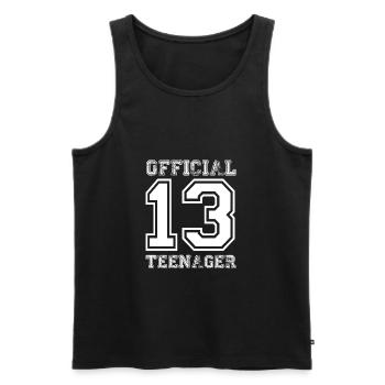 Teens officiel 13 cadeau d'anniversaire - Débardeur bio Premium Homme - noir - Devant - Michal (187cm)