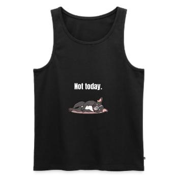 French bulldogs lazy - Men's Premium Organic Tank Top - black - Front - AI Model Male 178 light (178cm)
