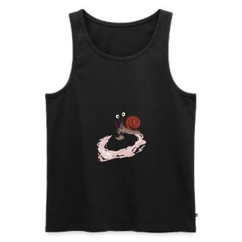 Silly snail gift - Men's Premium Organic Tank Top - black - Front - Michal (187cm)
